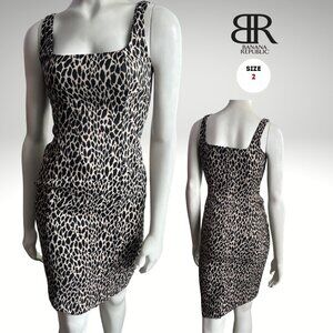 Banana Republic Leopard Print Dress – Size 2 – NWT